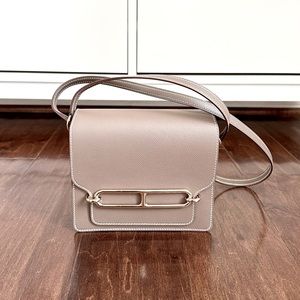 Brand New Hermes Roulis in Etoupe Color
